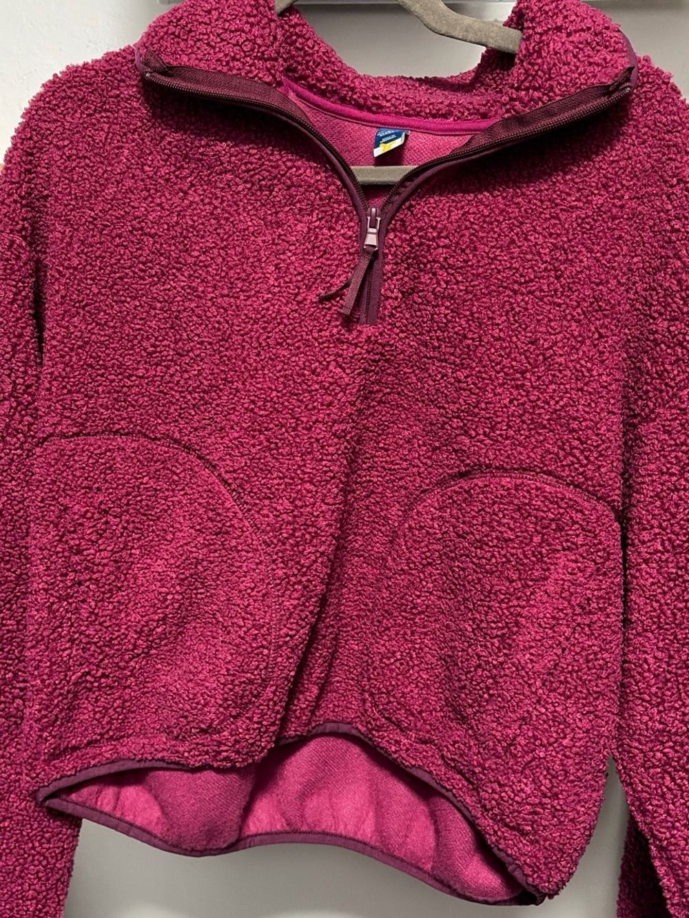 Old Navy Sherpa Half-Zip Pullover Jacket - Raspberry